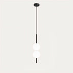 Lámpara colgante de vidrio Lyra Nordic con LED ajustable para islas de cocina