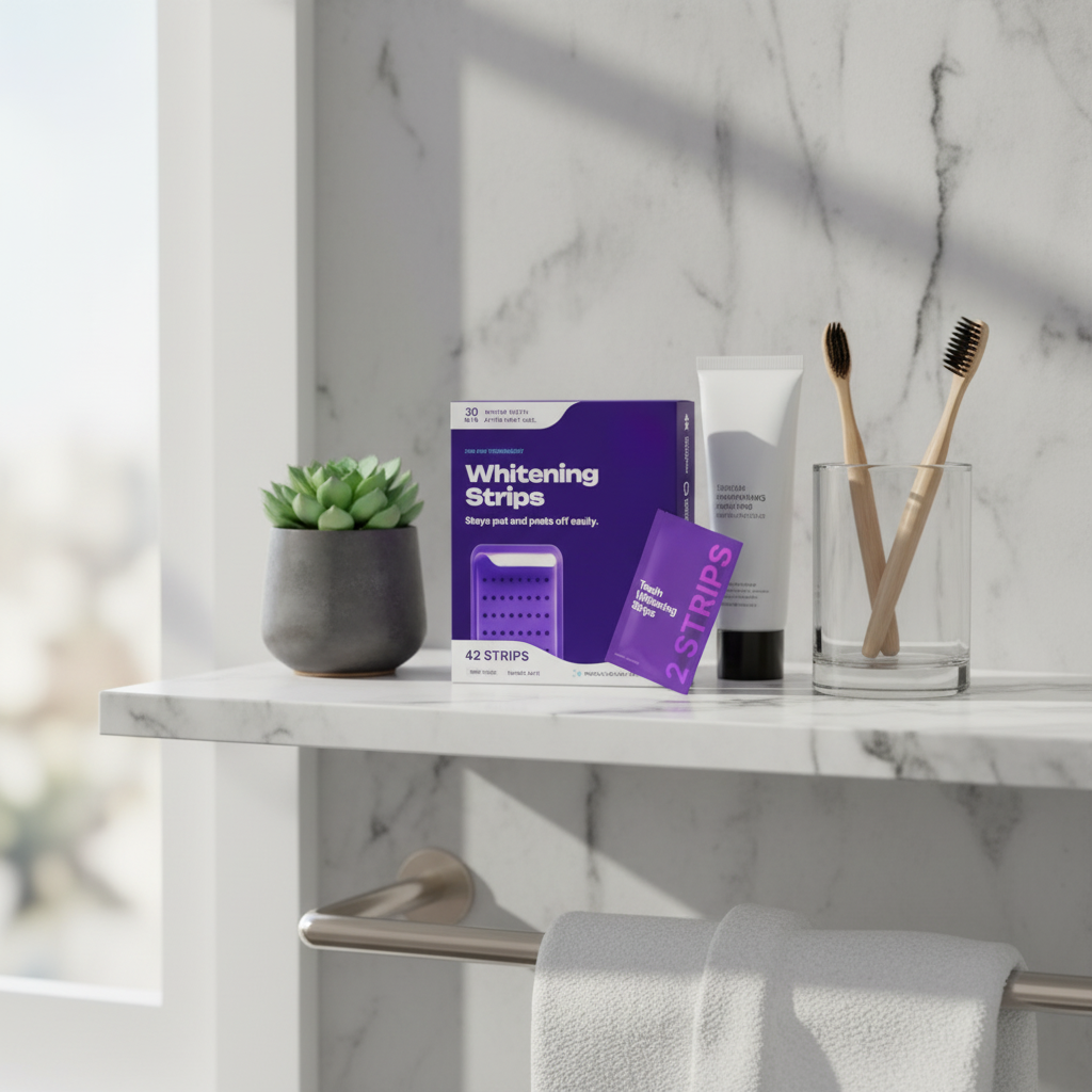 Dagelijkse whitening strips met frisse adem boost voor een dagelijkse glimlach