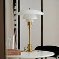 Lampa biurkowa Asterin Art Deco z wyrazistym geometrycznym motywem