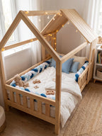 Terracotta Velvet Braided Baby Bed Bumper