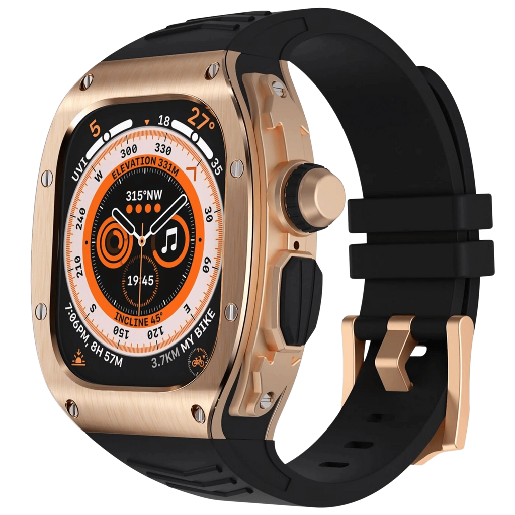 Xyra rustfritt stål-etui og silikonrem for Apple Watch Ultra