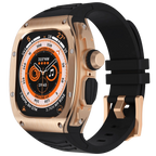 Xyra rustfritt stål-etui og silikonrem for Apple Watch Ultra