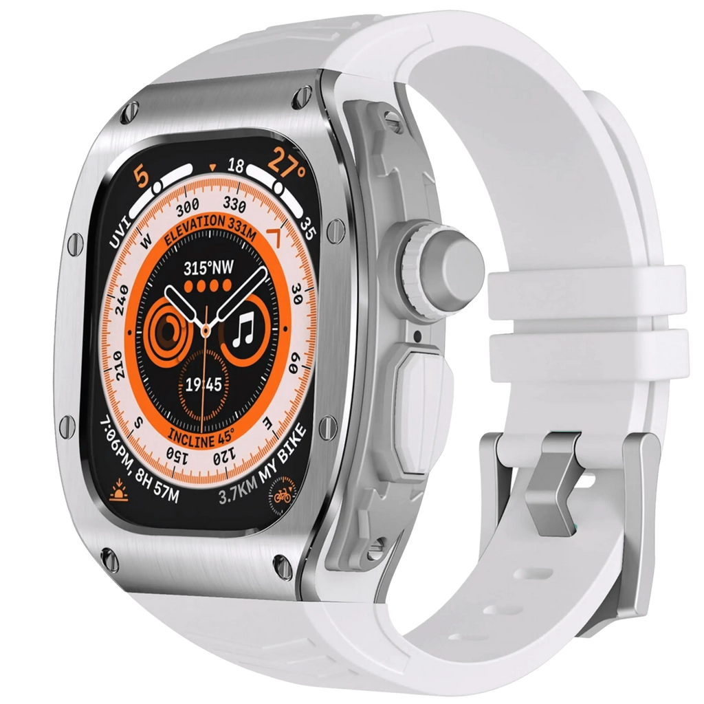 Xyra rustfritt stål-etui og silikonrem for Apple Watch Ultra