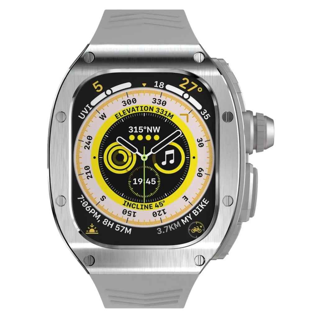 Xyra rustfritt stål-etui og silikonrem for Apple Watch Ultra