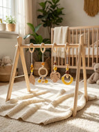 Baby Play Gym Arch With Leaf Pattern For Sensory Exploration