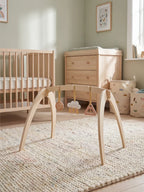 Wooden Play Arch with 3 Hanging Toys – Sensory Gym for Baby