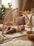 Moon and Stars Wooden Activity Arch – Sensory Play Gym for Babies