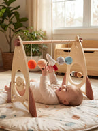 Space Rocket Wooden Play Arch – Star-Themed Sensory Toy Gym