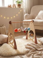 Space Rocket Wooden Play Arch – Star-Themed Sensory Toy Gym