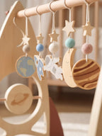 Space Rocket Wooden Play Arch – Star-Themed Sensory Toy Gym