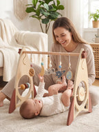 Space Rocket Wooden Play Arch – Star-Themed Sensory Toy Gym