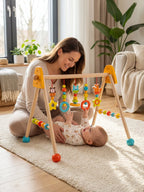 Colorful Wooden Play Arch – Bright Sensory Toy Gym for Babies