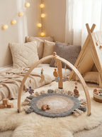 Premium Space Theme Wooden Baby Play Gym