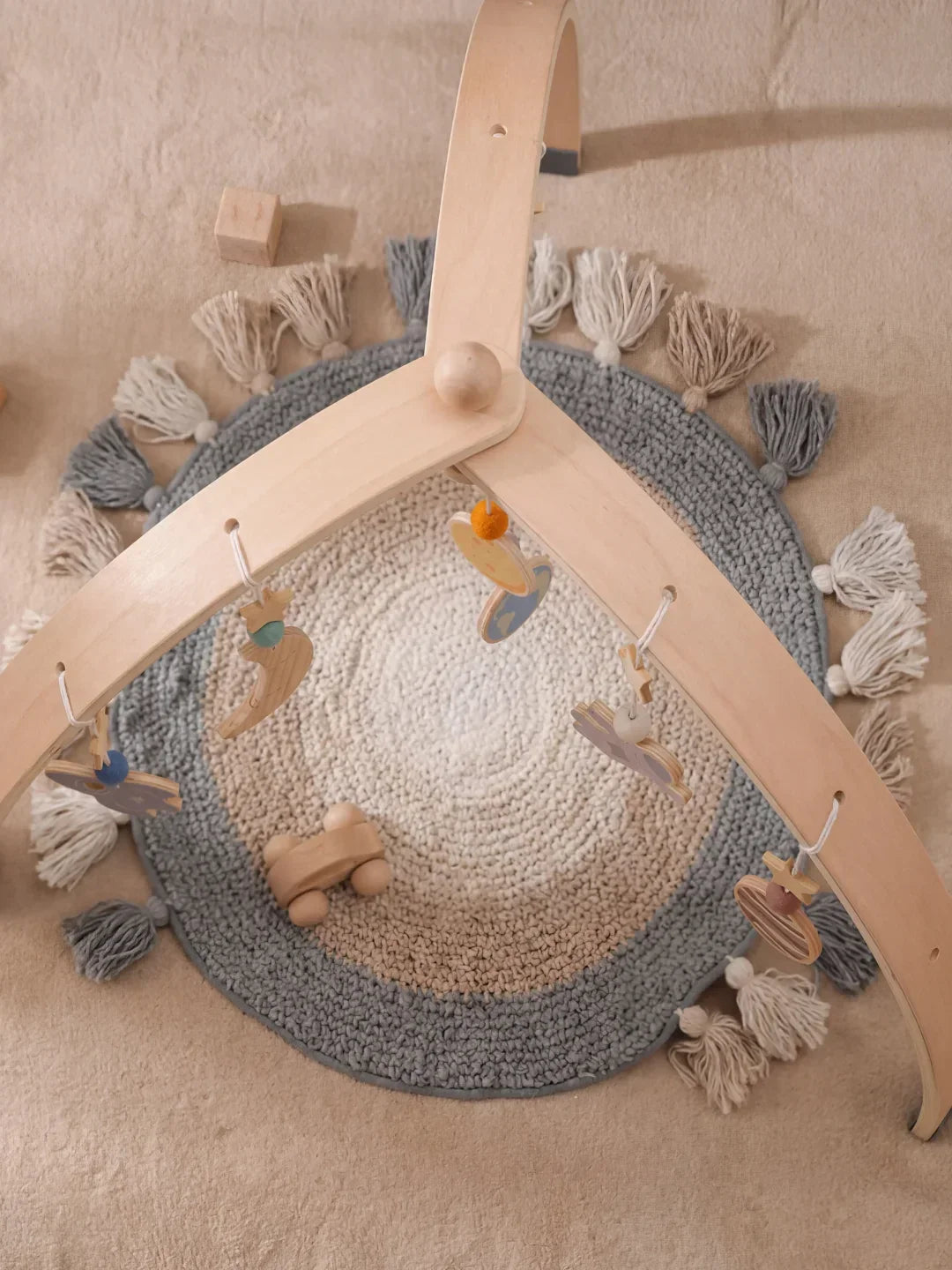 Premium Space Theme Wooden Baby Play Gym