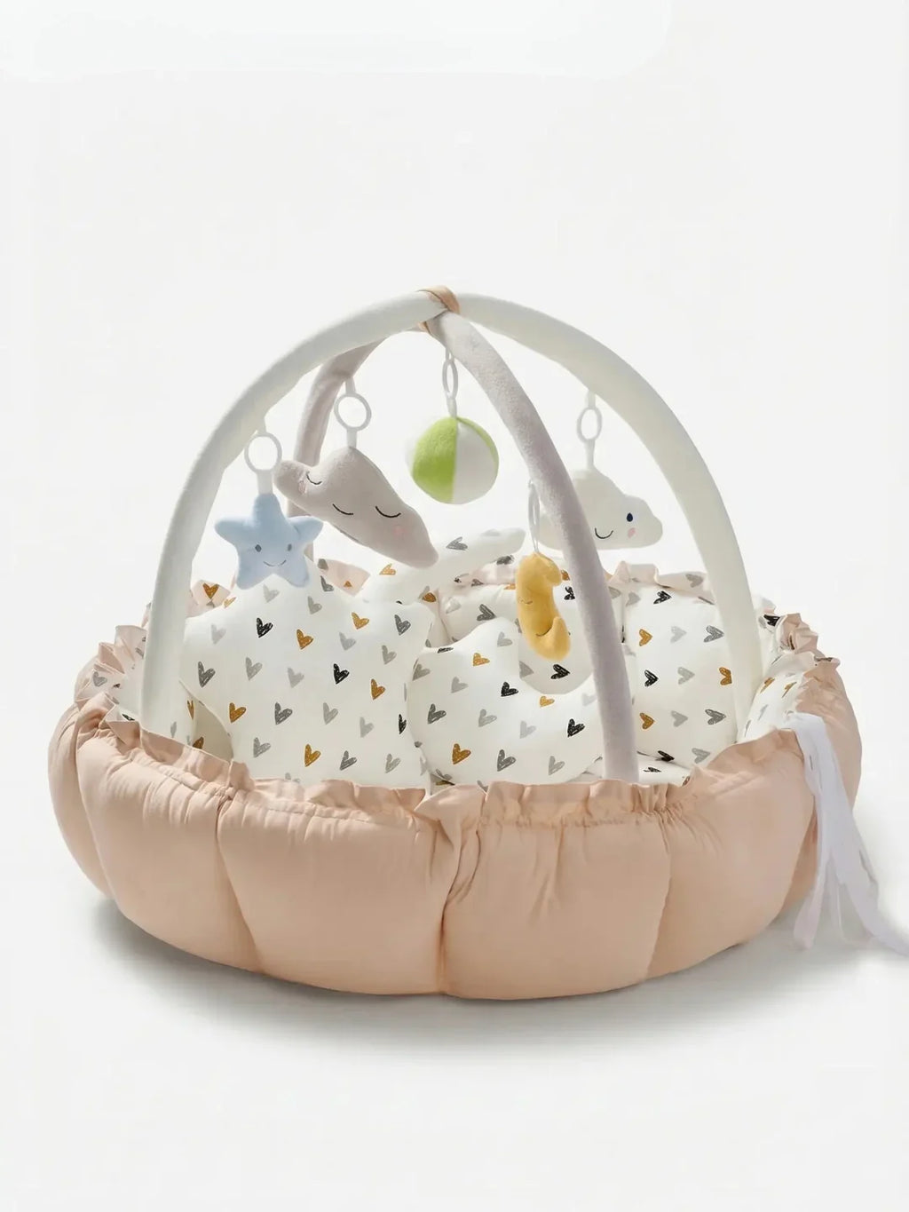2-in-1 Play Mat and Sensory Arch – Floor Gym for Baby's First Year