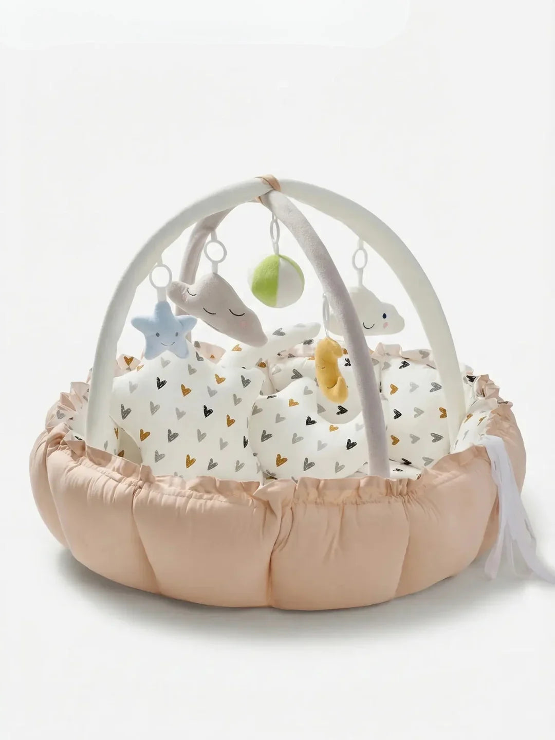 2-in-1 Play Mat and Sensory Arch – Floor Gym for Baby's First Year
