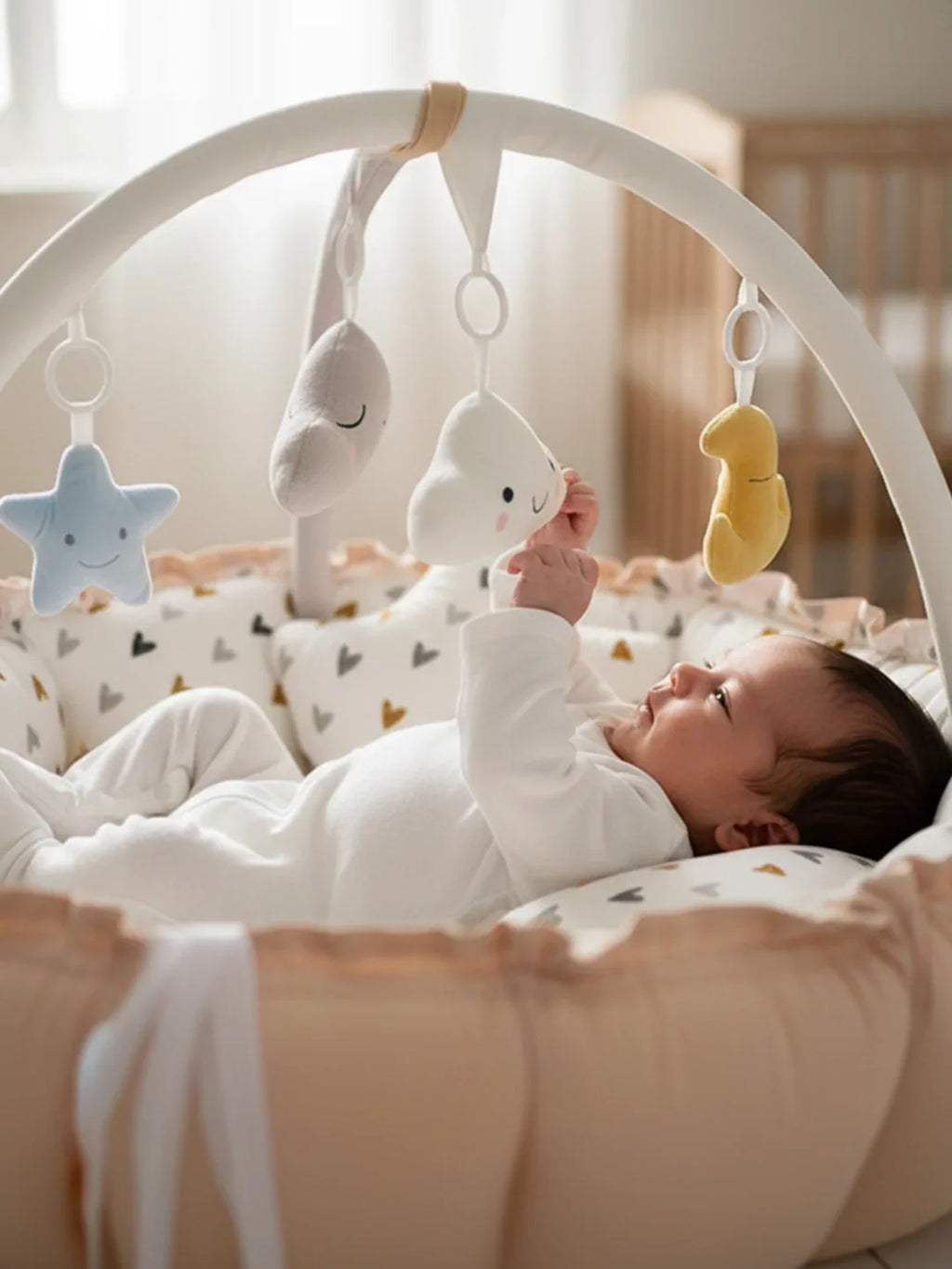2-in-1 Play Mat and Sensory Arch – Floor Gym for Baby's First Year