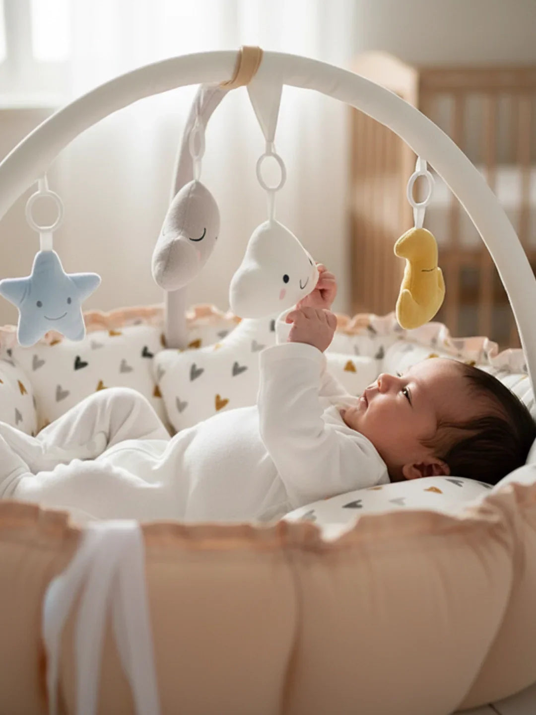 2-in-1 Play Mat and Sensory Arch – Floor Gym for Baby's First Year