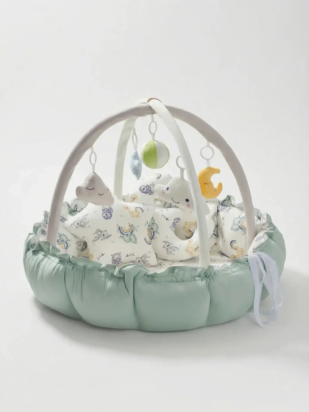 2-in-1 Play Mat and Sensory Arch – Floor Gym for Baby's First Year