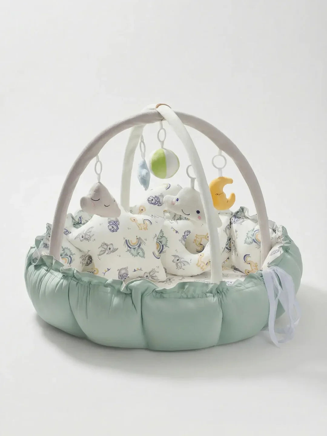 2-in-1 Play Mat and Sensory Arch – Floor Gym for Baby's First Year