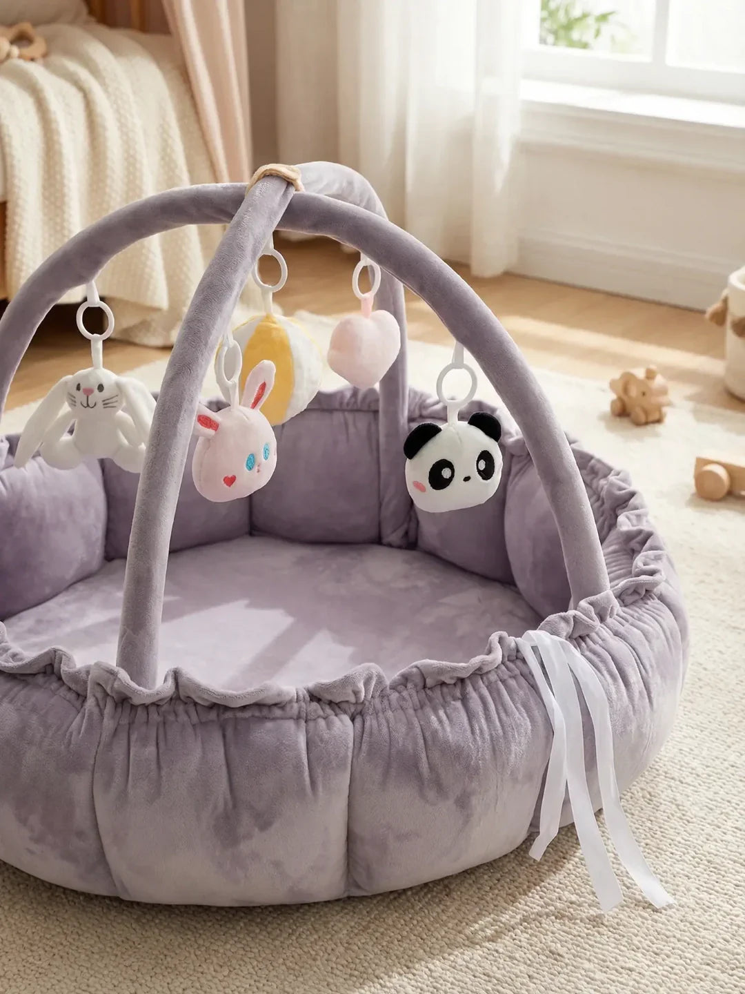 2-in-1 Play Mat and Sensory Arch – Floor Gym for Baby's First Year