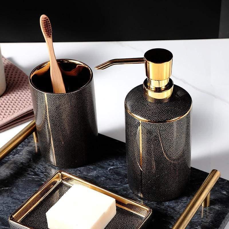 Armani Bathroom Accessories Set Luxury Ceramic Organizer For Modern Bathrooms