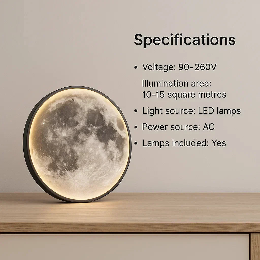 Lampada LED NovaLume Moon Glow con Dimmer per un'Atmosfera Accogliente in Camera da Letto
