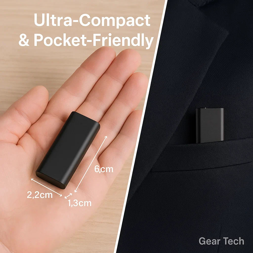 VoxiMini Sesle Etkinleşen Gizli Ses Kaydedici