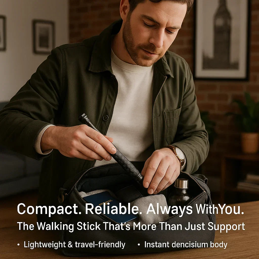 Automatic Self-Defense Walking Stick With Anti-Slip Grip