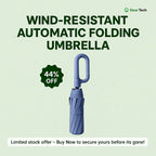 Payung Lipat Automatik AerisGuard Tahan Angin Dengan Pemegang Gesper Untuk Semua Cuaca