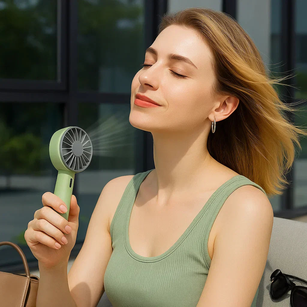 AeroBreeze Kompakt Håndholdt Køleventilator Til Hjemmekontor