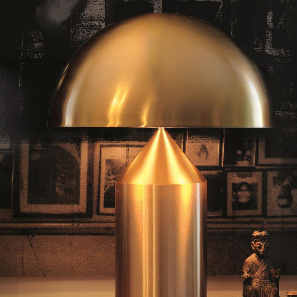 Atollo | Lunaro Sculptural Metal Table Lamp In Italian Style