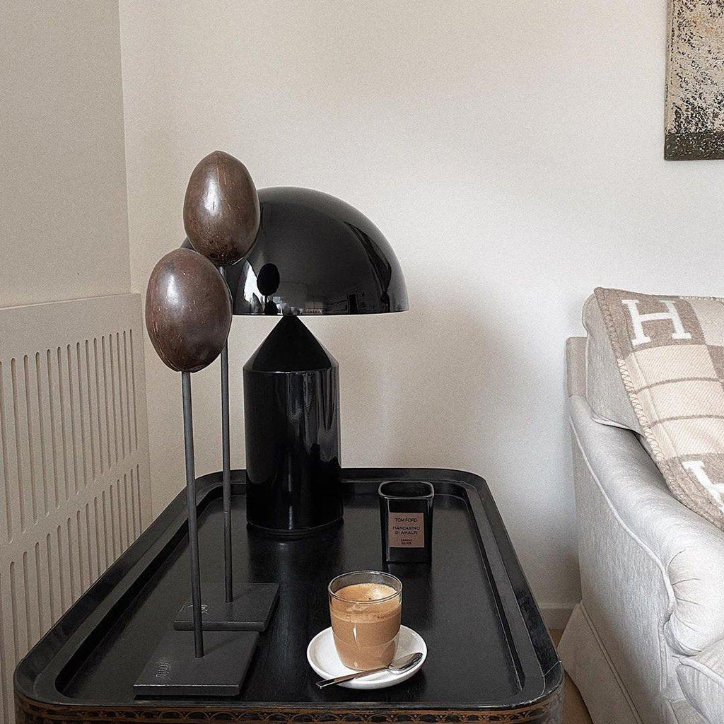Atollo | Lunaro Sculptural Metal Table Lamp In Italian Style