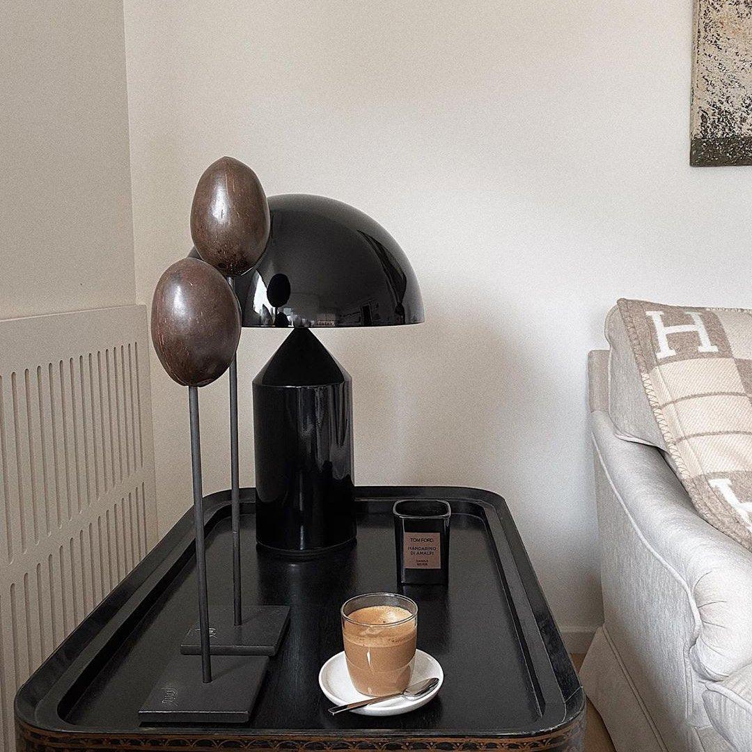 Atollo | Lunaro Sculptural Metal Table Lamp In Italian Style