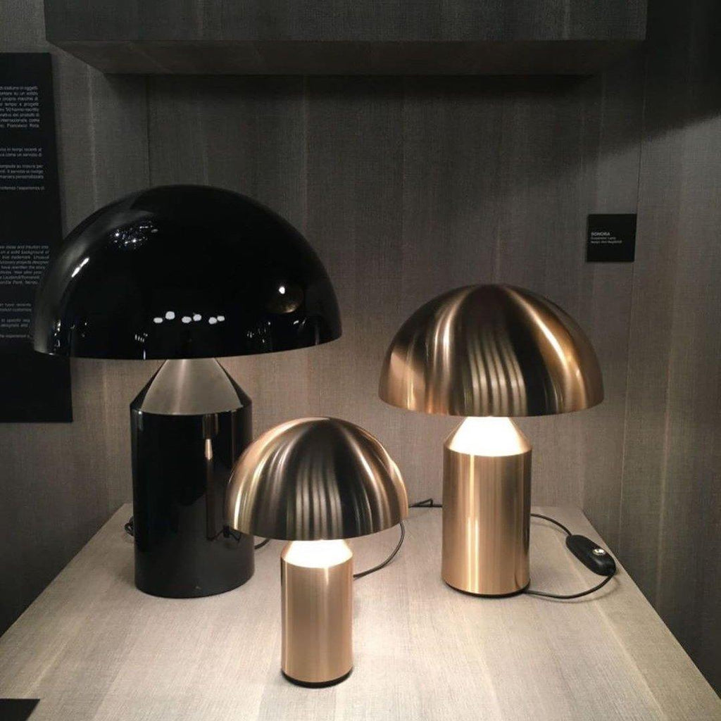 Atollo | Lunaro Sculptural Metal Table Lamp In Italian Style