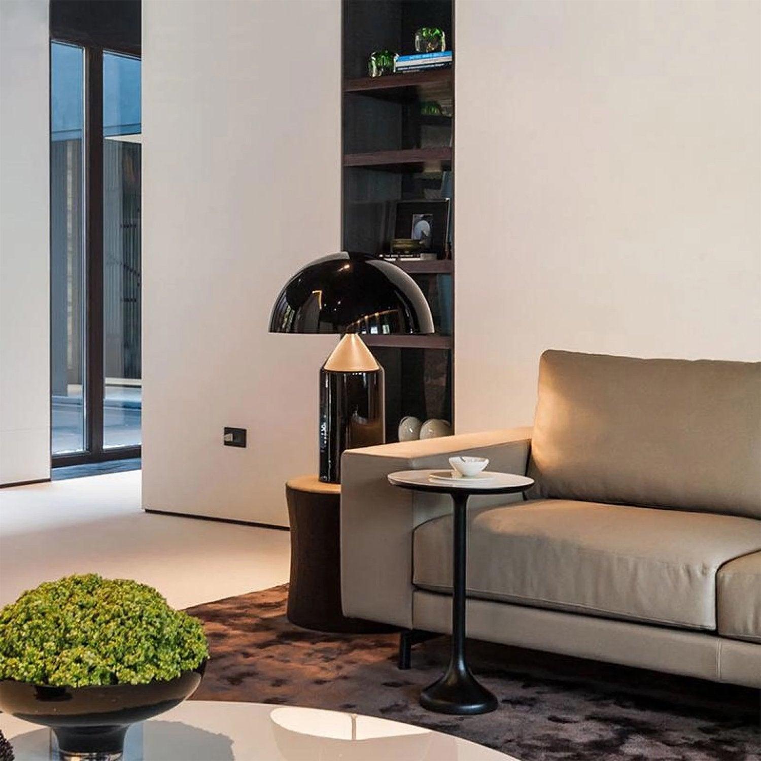 Atollo | Lunaro Sculptural Metal Table Lamp In Italian Style