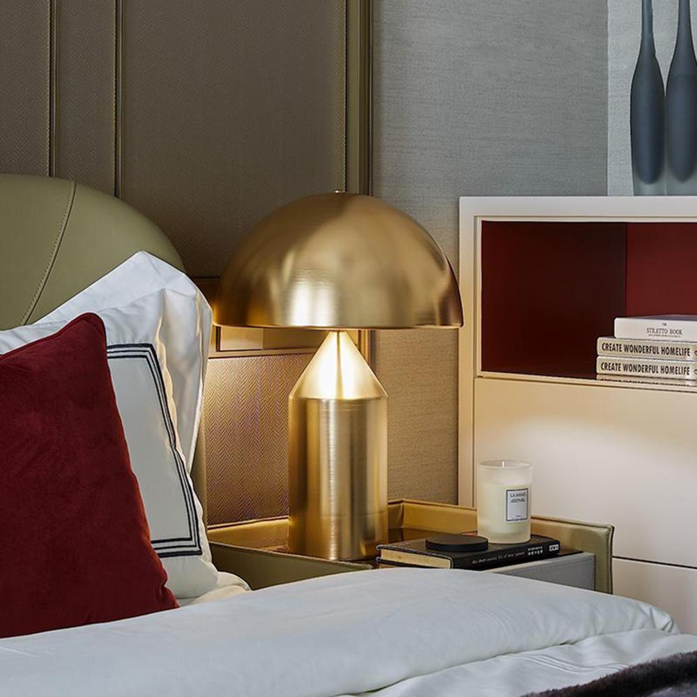 Atollo | Lunaro Sculptural Metal Table Lamp In Italian Style