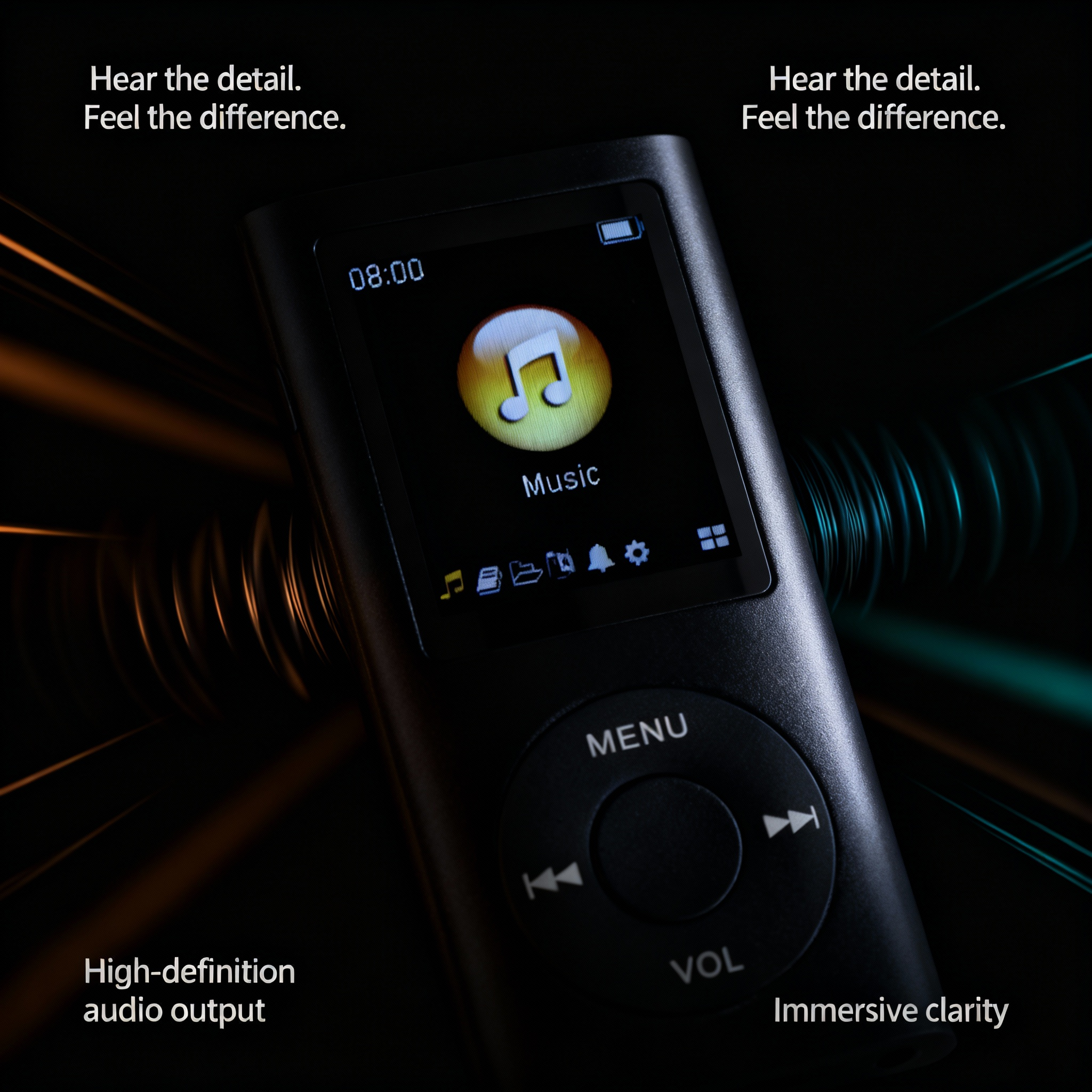 مشغل موسيقى ريترو – مشغل MP3 بسعة 64 جيجابايت وتصميم كلاسيكي مدمج