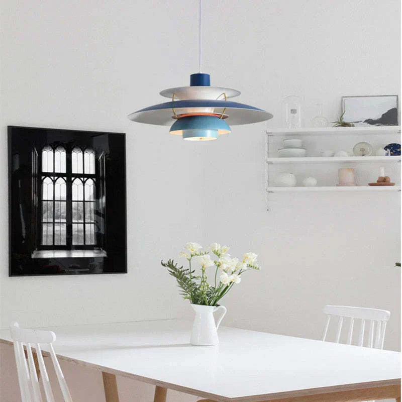 Lampu Gantung LED Morandi Dengan Pelindung Logam Berwarna-warni Untuk Ruang Tamu