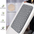 Cobblestone Bath Mat With Absorbent Comfort For Families