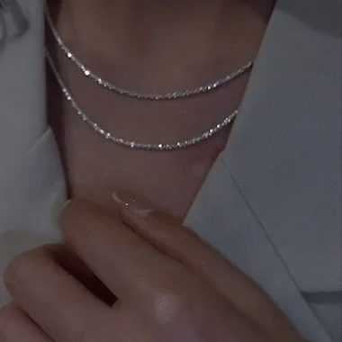 Set di collana Lyssara Silver Starlight con pendenti delicati e minimalisti