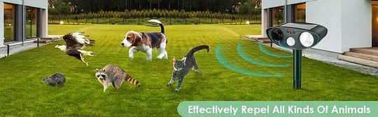 FloraShield Solcelledrevet Ultrasonisk Hjorteafskrækkende Med To Komma Fem Sekunders Udsendelser