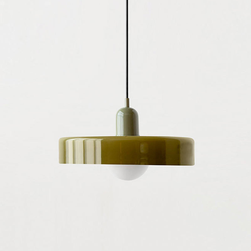 Lámpara colgante de vidrio Liora Bauhaus con ajuste de altura
