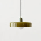 Lámpara colgante de vidrio Liora Bauhaus con ajuste de altura