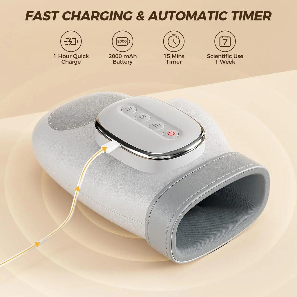 VelaPulse Håndmassageapparat med varme kompressionsterapi