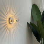 Skjold Nordic Bauhaus Wall Light In Glass Metal Finish