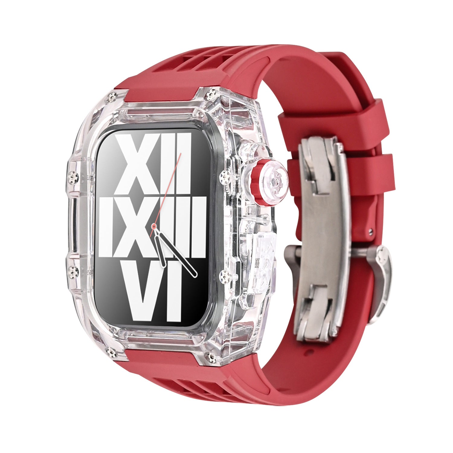 Korvel Glacier V30-serie | Transparent etui og fluororubberrem retrofit-sæt til Apple Watch | Petprovac