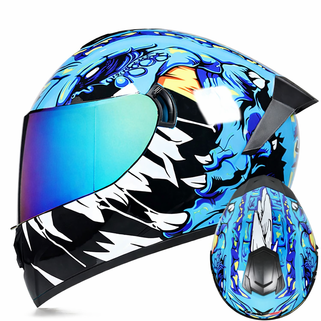 Kask zimowy LVS-701 z pełną osłoną twarzy i podwójnym systemem wizjera