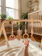 Baby Play Gym Arch With Leaf Pattern For Sensory Exploration