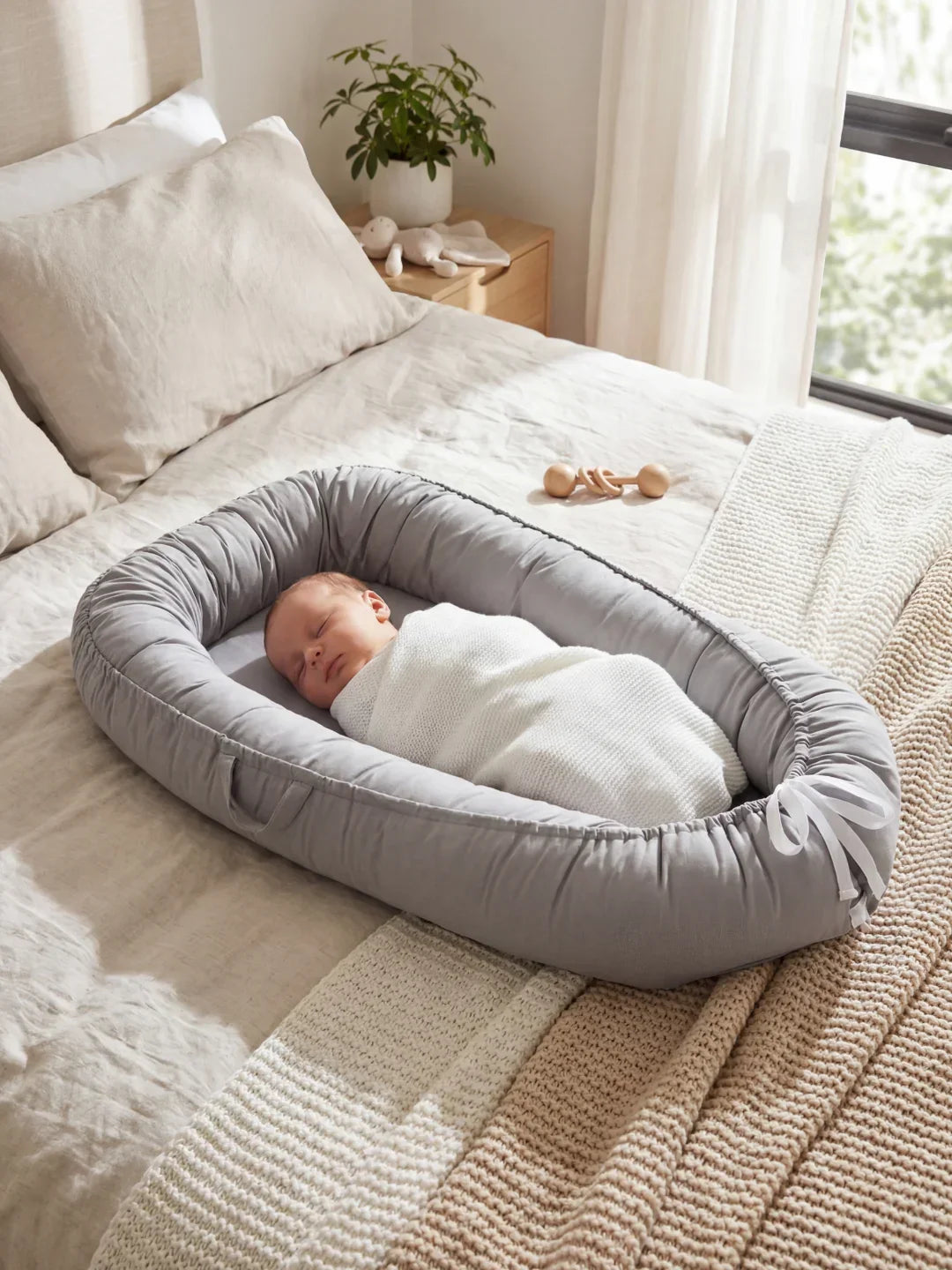Ergonomic Baby Bed Reducer, Cushioned Crib Bumper for Cozy Sleep